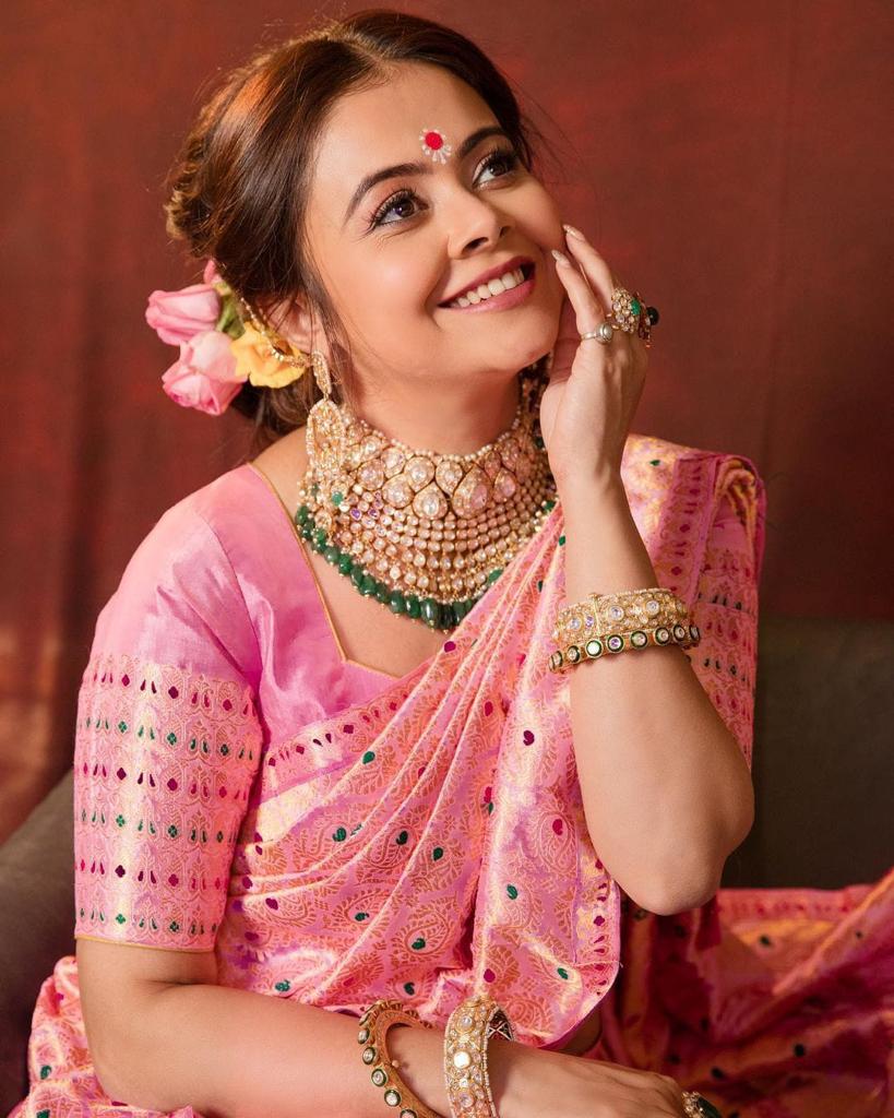 Pink Color Latest Soft Banarasi Silk Saree for Wedding Wear