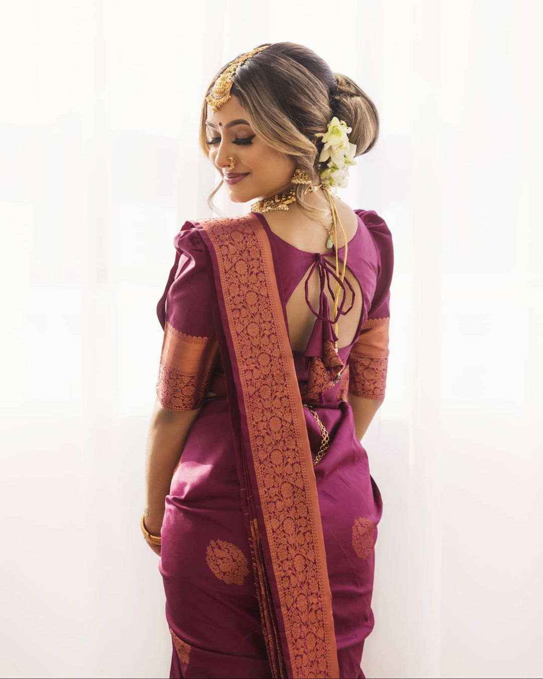 Traditional Banarasi Lichi Silk Saree for Bridal Wear