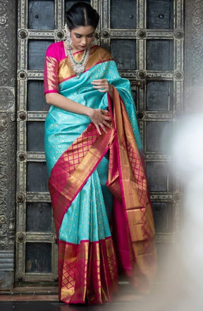 Traditional Bridal Wear Soft Silk Banarasi Designer Saree