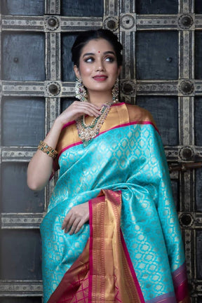 Traditional Bridal Wear Soft Silk Banarasi Designer Saree