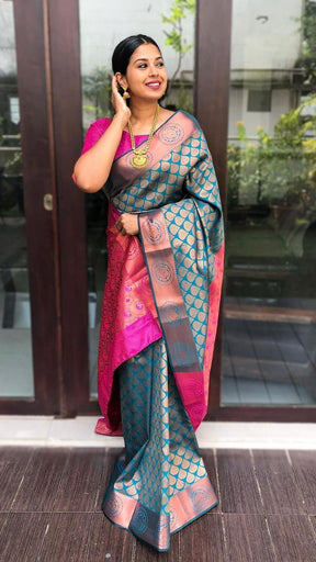 Traditional Women Banasari silk saree casual party wear