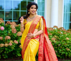 New Traditional Lichi Silk Bridal Wear Soft Silk Banarsi Designer Saree 2064