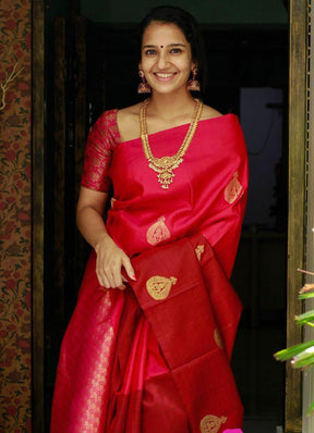 Traditional Red Soft Silk Banarasi Designer Saree