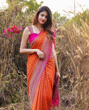 New Traditional Lichi Silk Bridal Wear Banarsi Designer Saree