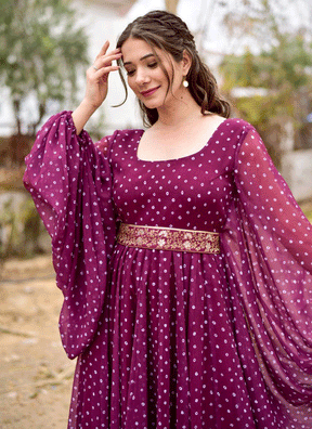 Women Ethnic Fox Georgette Gown