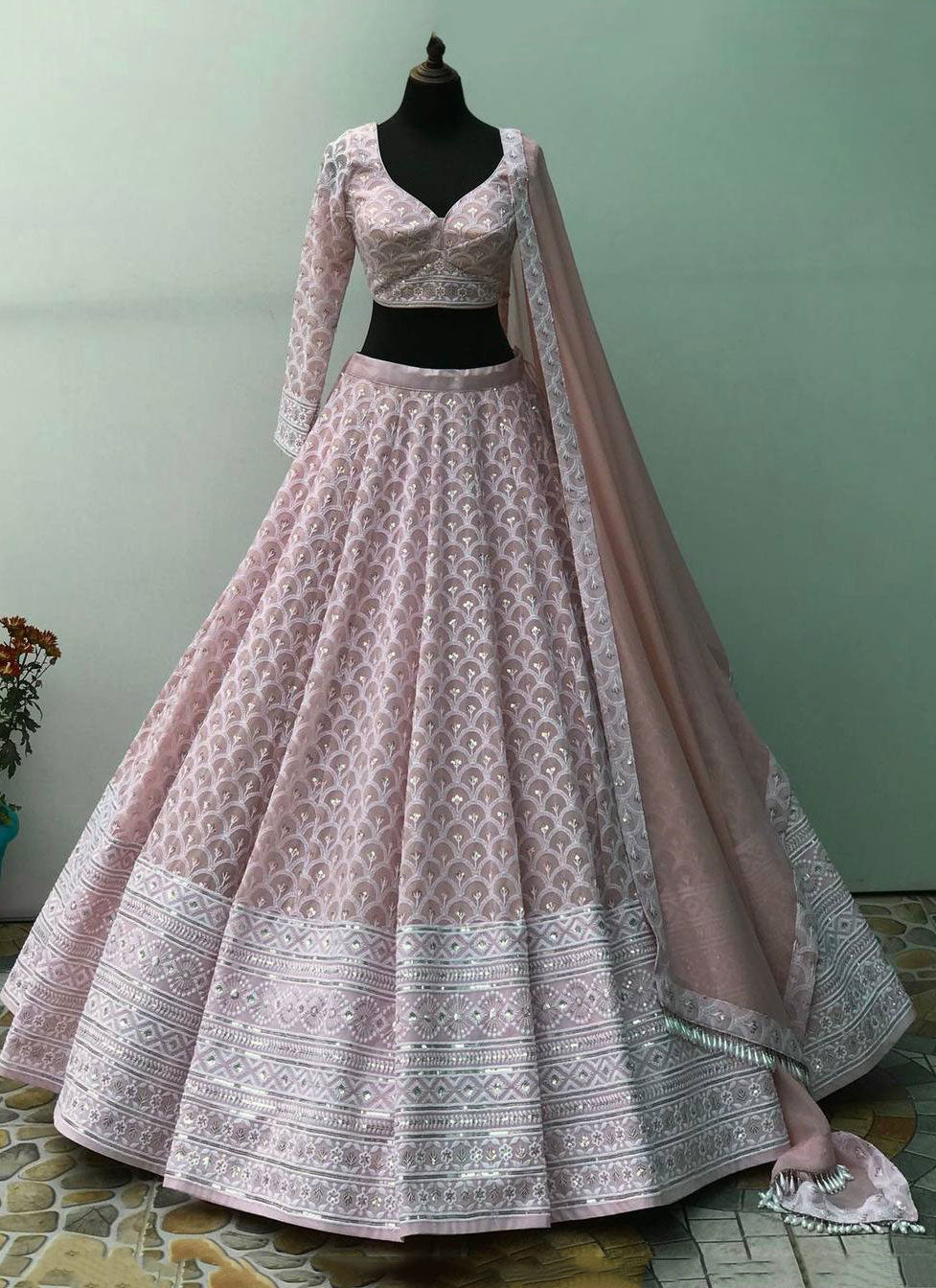 New Embroidered Attractive Party Wear Lehenga Choli SI 218