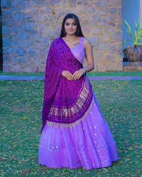 Light Purple Embroidered Attractive Party Wear Lehenga choli SI 2053